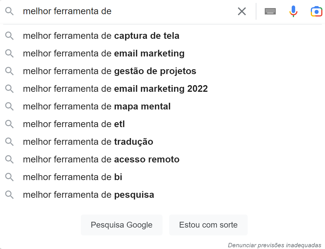 autocompletar do google