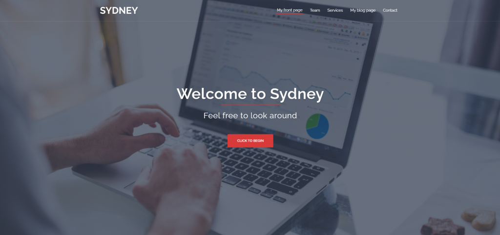 Screenshot do tema Sydney