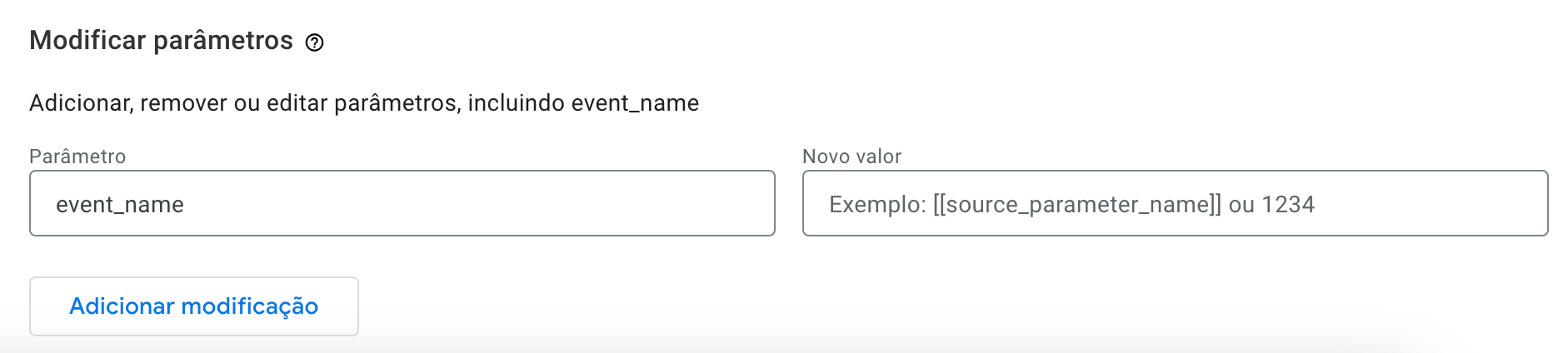 modificar parâmetro