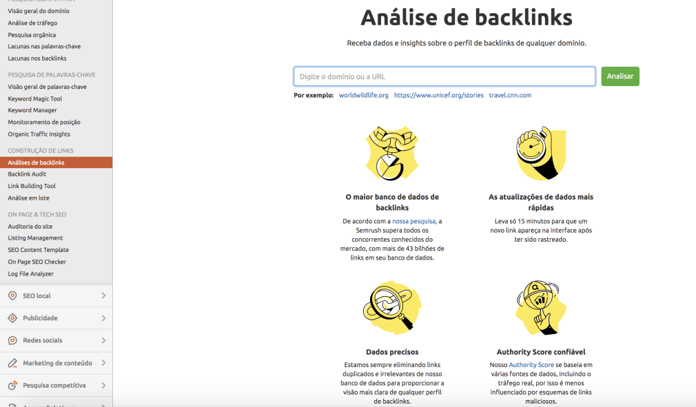 Print semrush analise de backlinks
