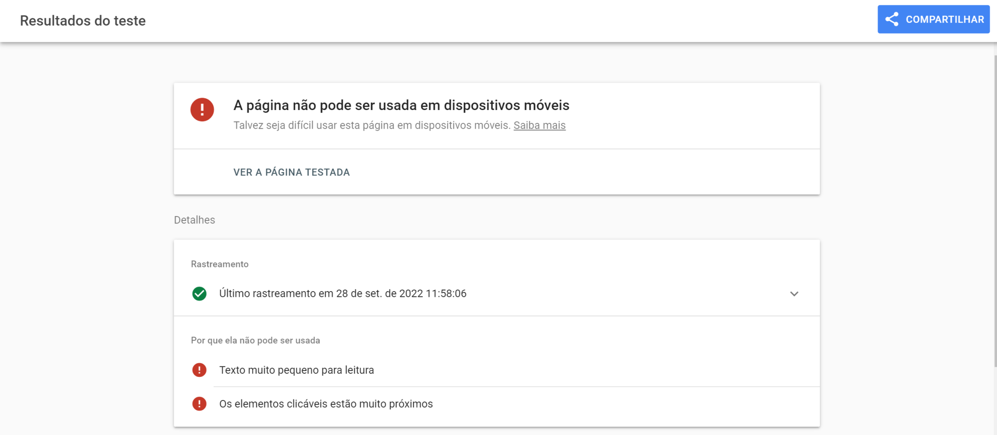 como ranquear no google - resultados doteste de compatibilidade com dispositivos móveis do google