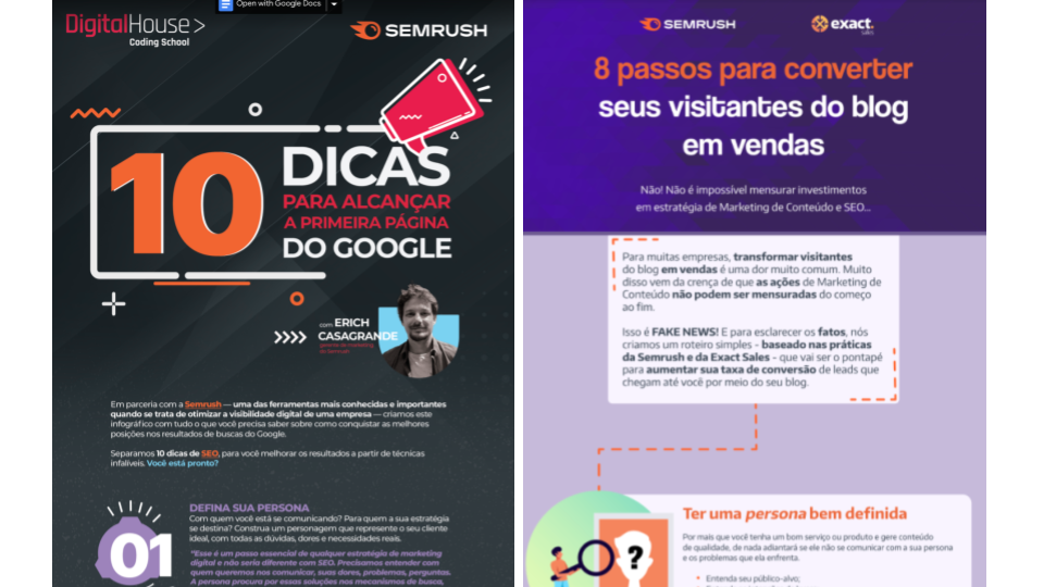 Exemplos de infográficos