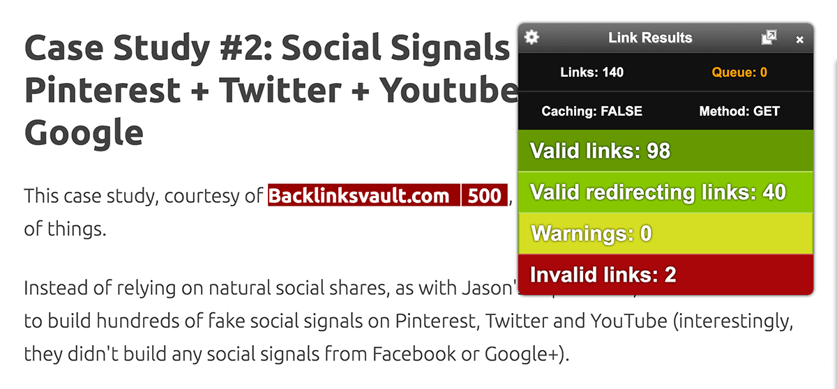 como ranquear no google - resultado check my links