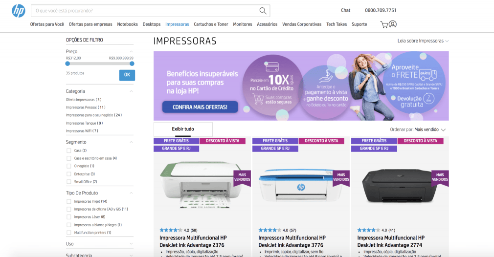 Site HP print Screen