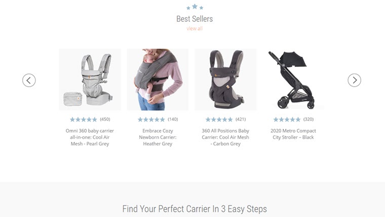 site de produtos para bebes ergobaby