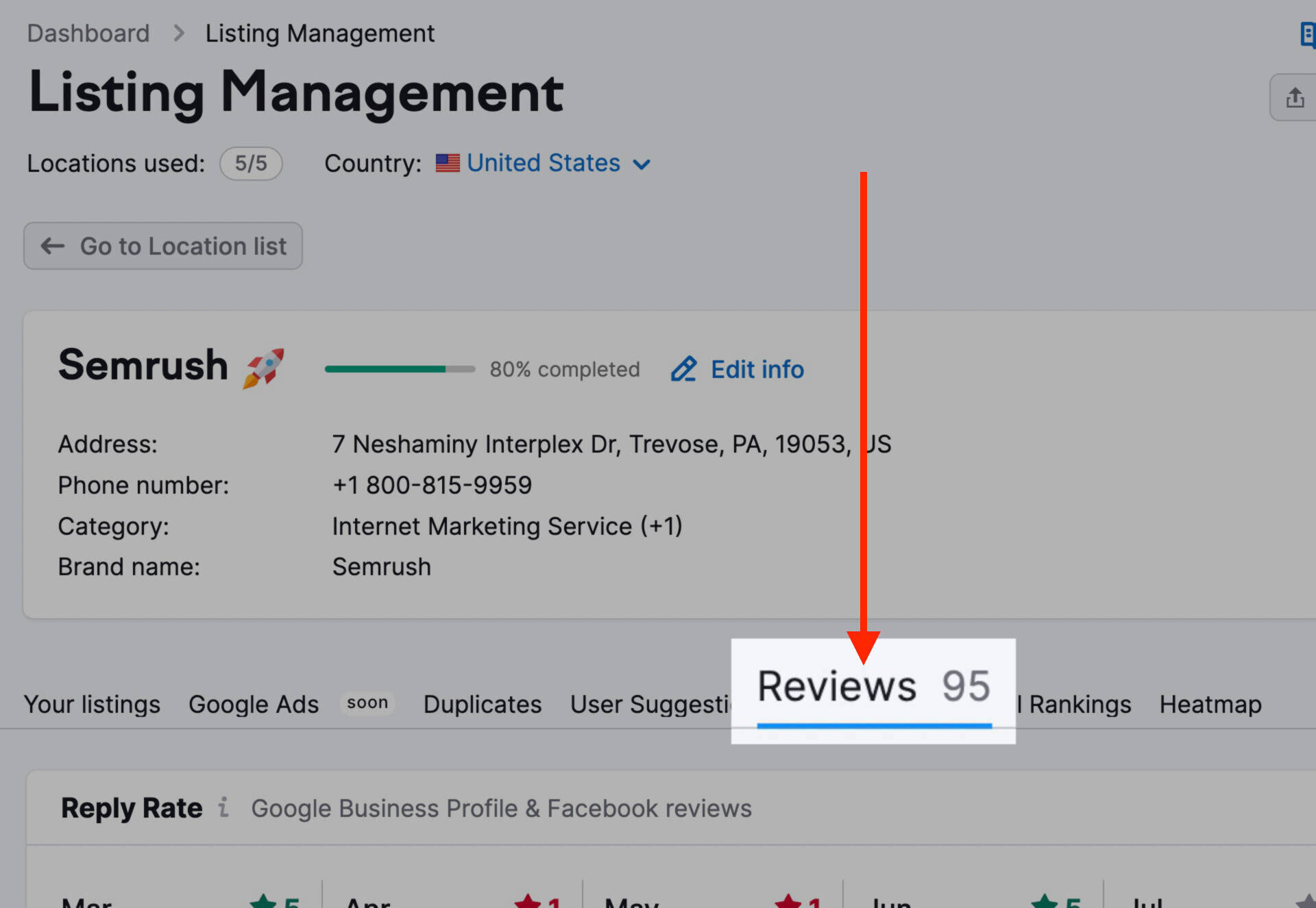 aba de comentários na ferramenta