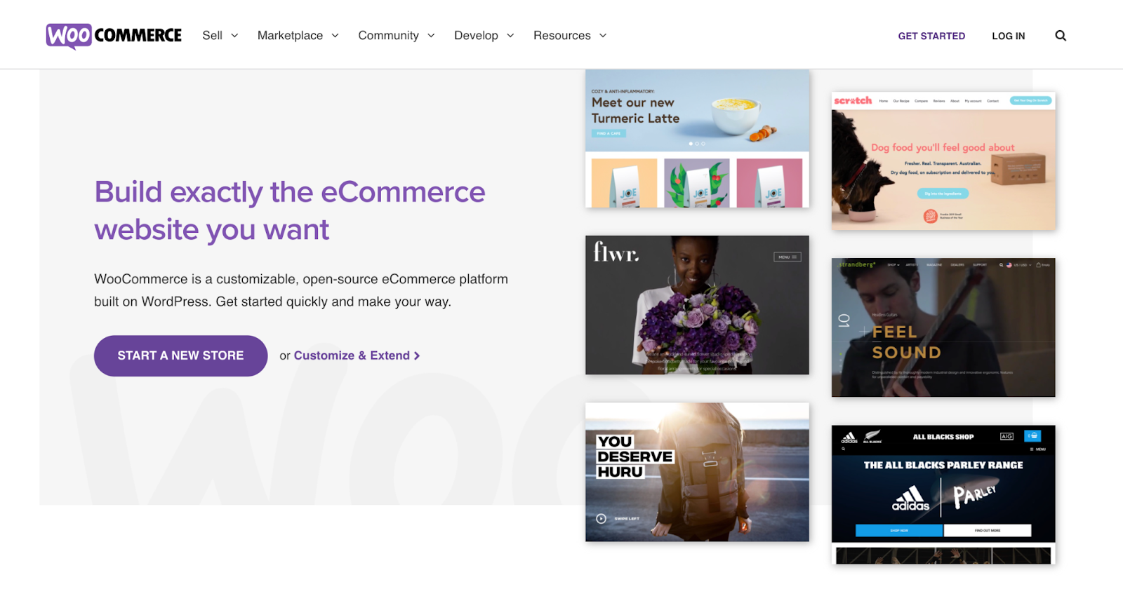 página inicial do woocommerce