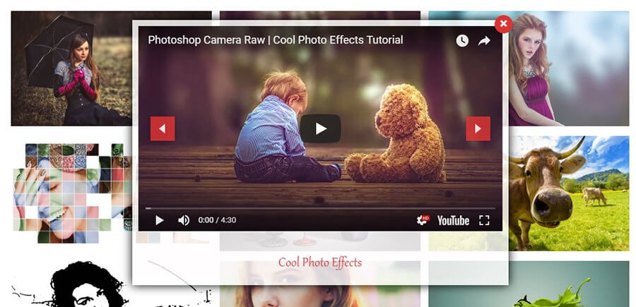 youtube gallery exemplo