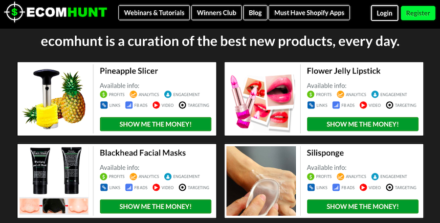 produtos no ecomhunt