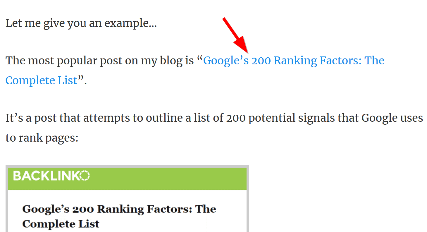 link contextual em post
