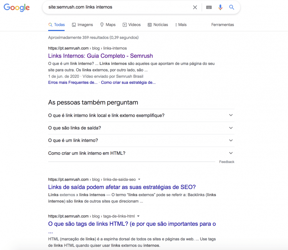 resultados do google