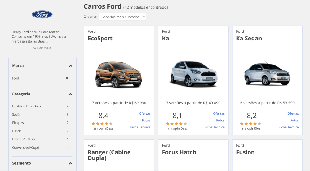 print da Ford carros