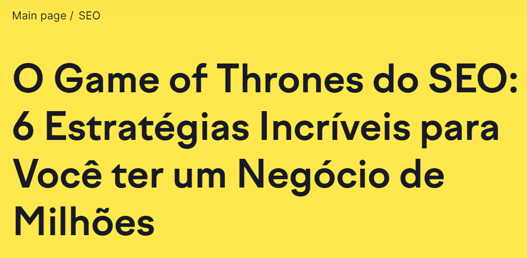 como ranquear no oogle - exemplo title tag chamativa