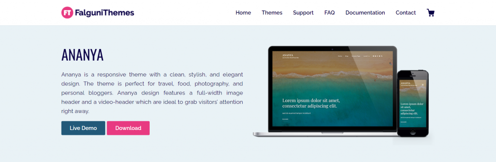tema paara wordpress ananya
