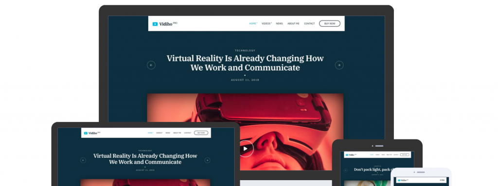 tema Vidiho Pro para WordPress