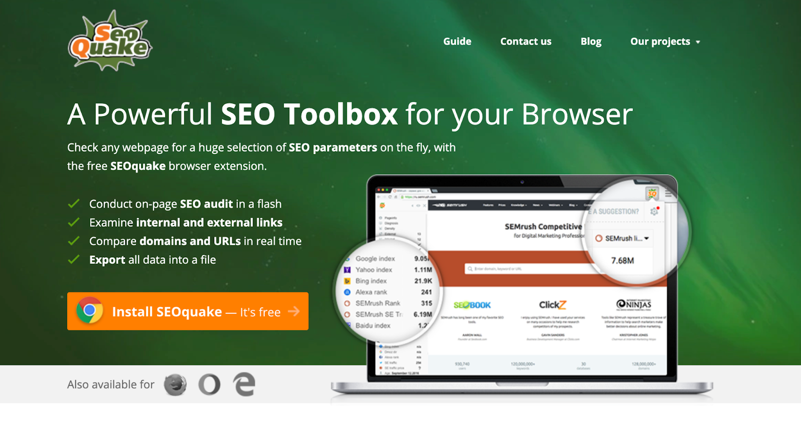 SEOquake SEO Chrome Extension