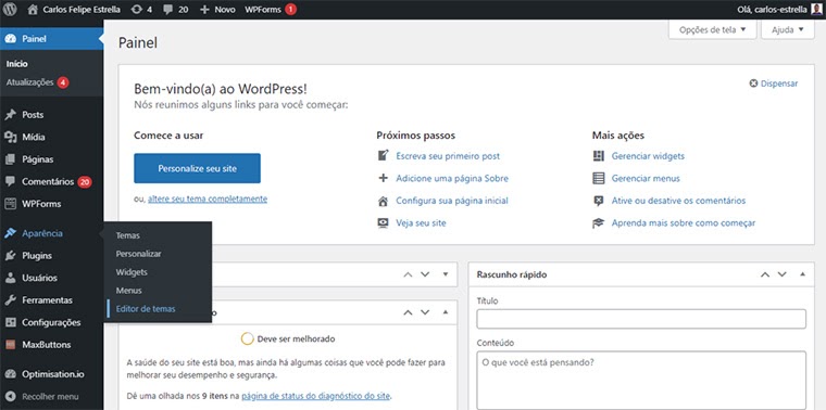 Como desabilitar comentários no Wordpress de 7 jeitos diferentes 14 editor de temas do wordpress