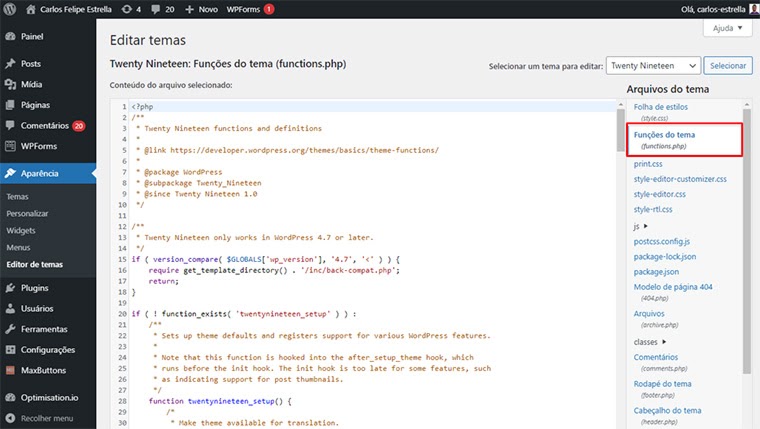 Como desabilitar comentários no Wordpress de 7 jeitos diferentes 15 edição do arquivo funcionts.php