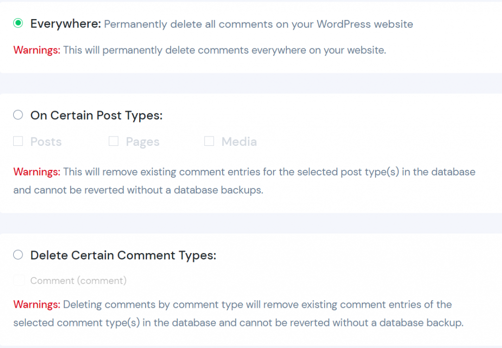 Como desabilitar comentários no Wordpress de 7 jeitos diferentes 19 opção everywhere para desabilitar comentários do wordpress usando o disable comments