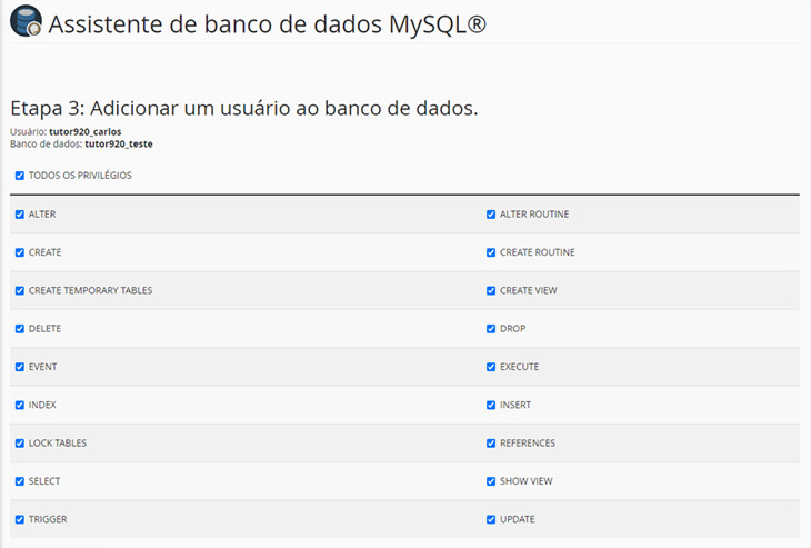 Como instalar OpenCart manualmente e ter uma loja virtual 4 privilegios usuarios mysql