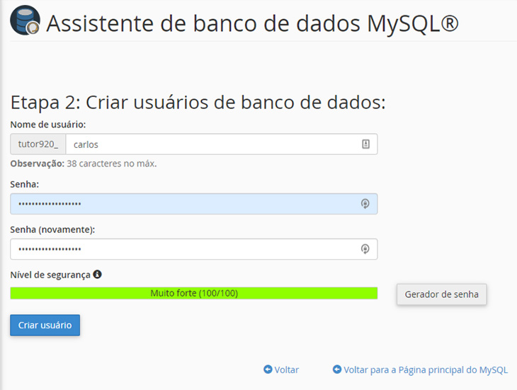 Como instalar OpenCart manualmente e ter uma loja virtual 3 nome de usuário e senha do banco de dados