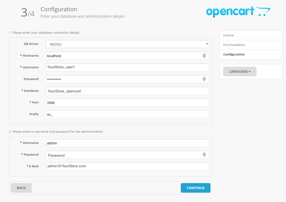 Como instalar OpenCart manualmente e ter uma loja virtual 12 insira nome do usuário opencart