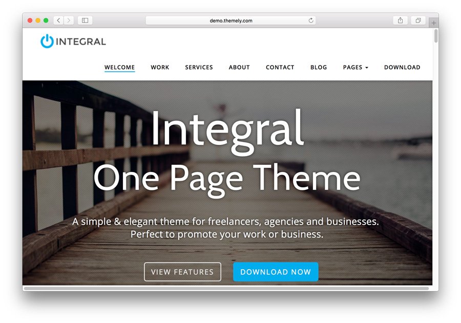 8+ Melhores Temas Grátis e Pagos de Portfolio WordPress em 2021 2 tema Integral para fazer um portfólio no WordPress