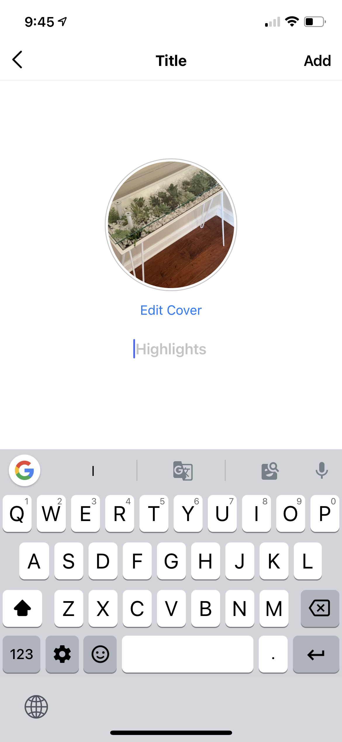 Como usar efetivamente os destaques das histórias do Instagram 4 Uma captura de tela de um novo Destaque de Histórias do Instagram sendo criado.