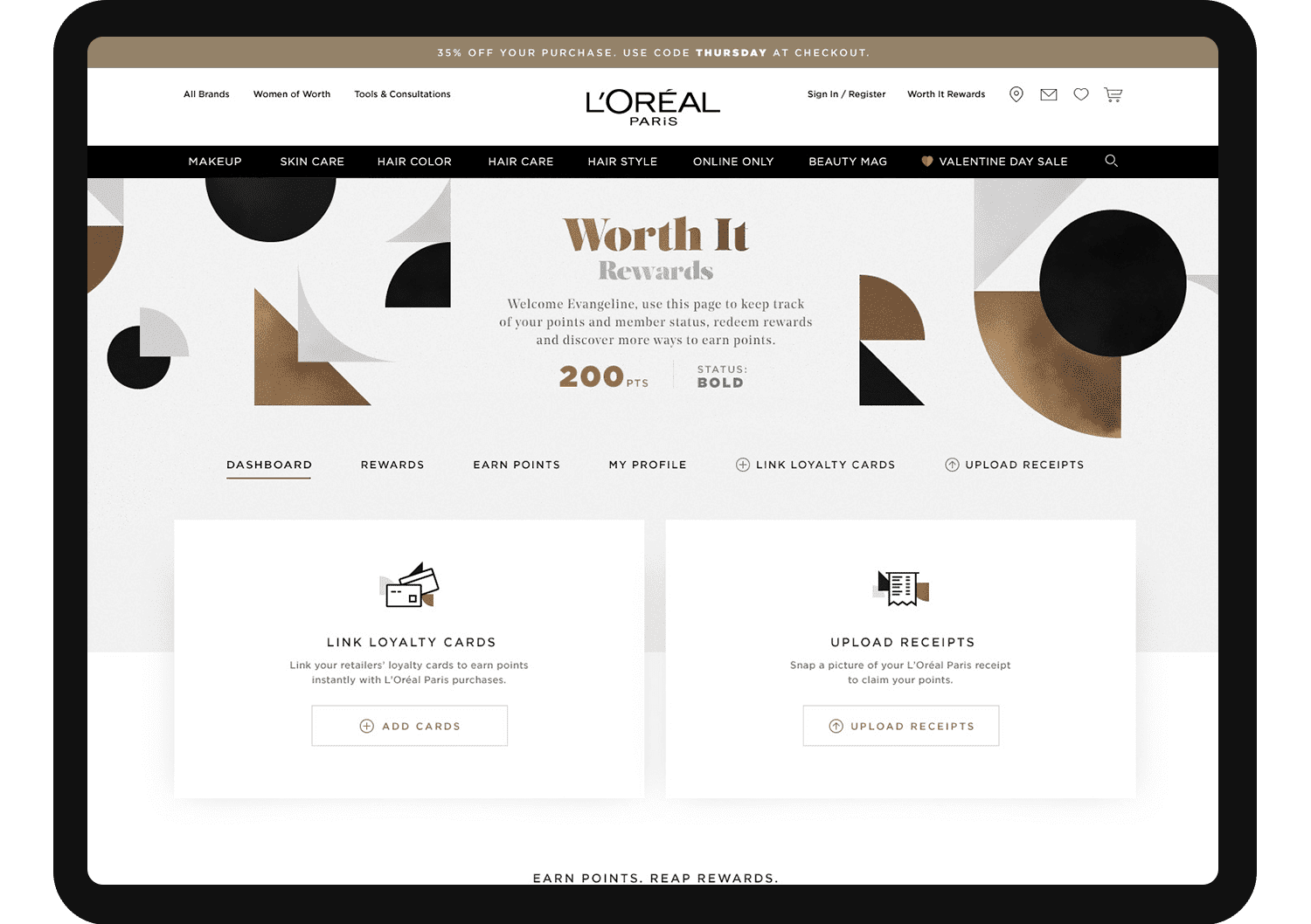 Como usar o marketing de recompensas no funil de vendas 8 L’Oréal Worth It Rewards