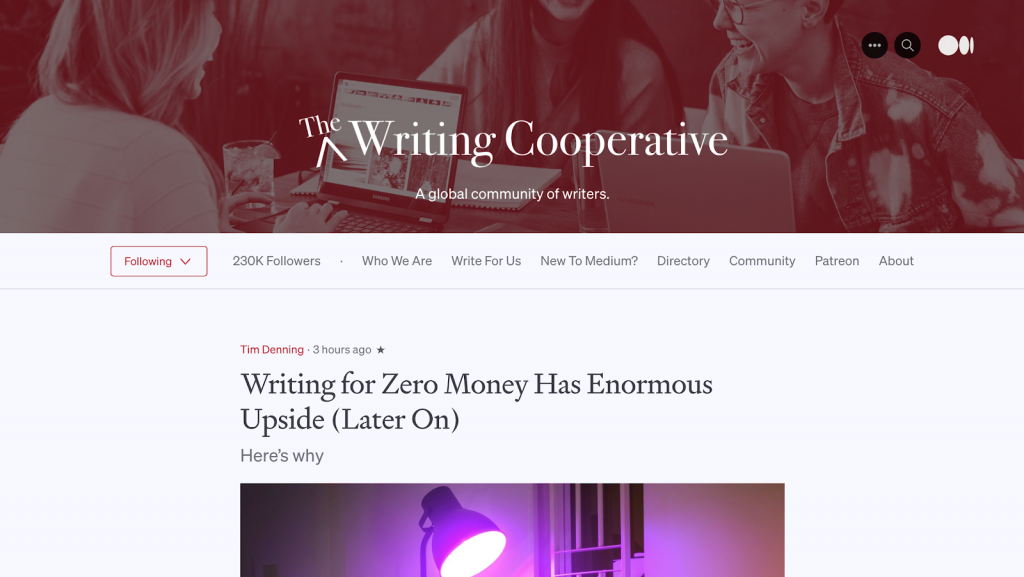 exemplo de blog reverso the writing cooperative