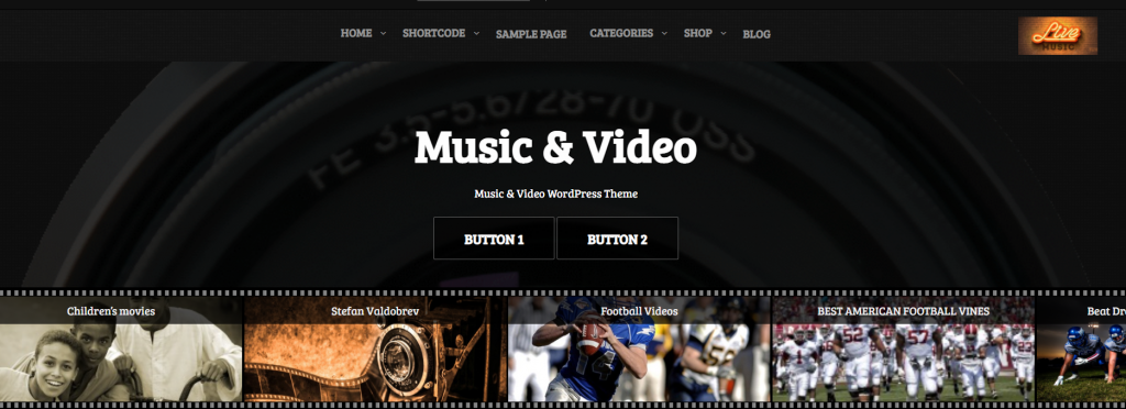 tema para WordPress Music and Video