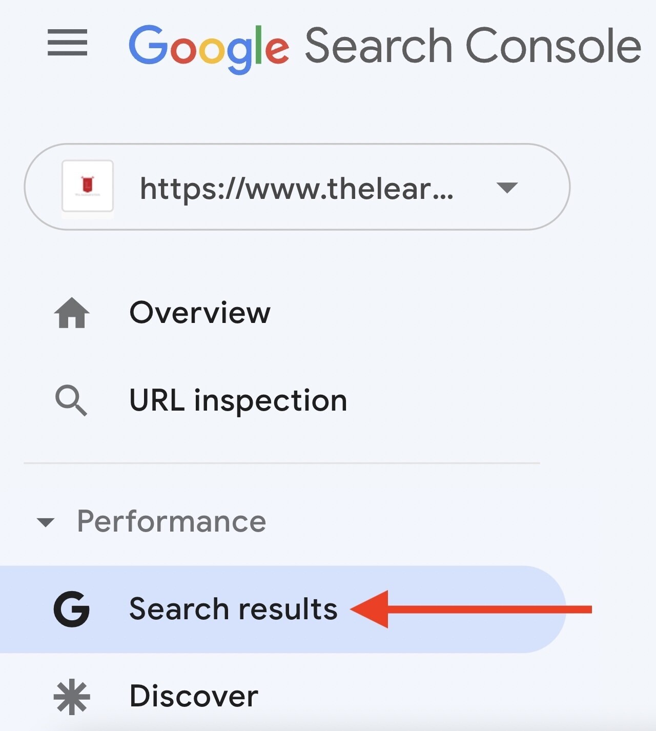 como melhorar seo - google search console - menu