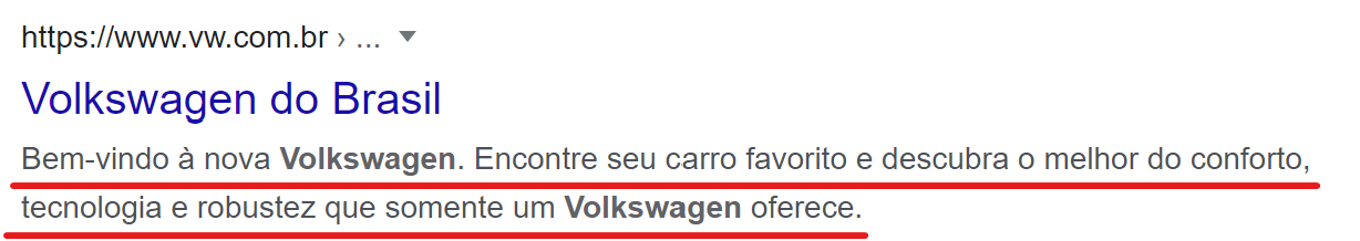 metadescrição na serp